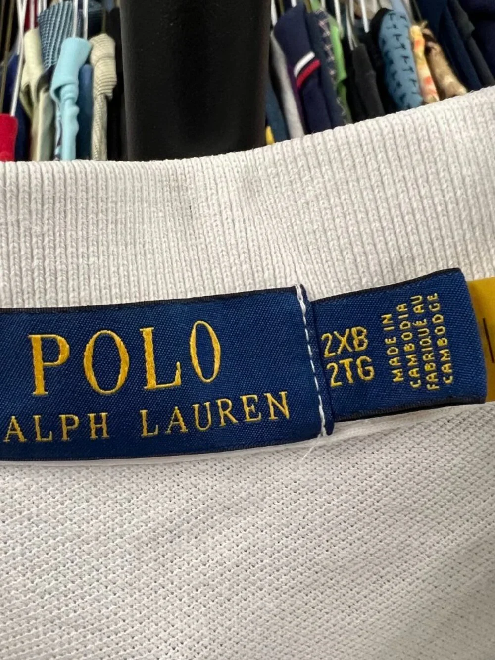 Polo Ralph Lauren Shirt Mens 2xb White Cotton Knit Golf * Yacht Club